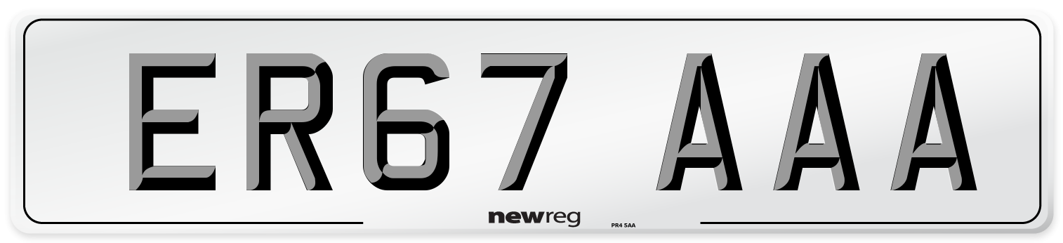 ER67 AAA Number Plate from New Reg
